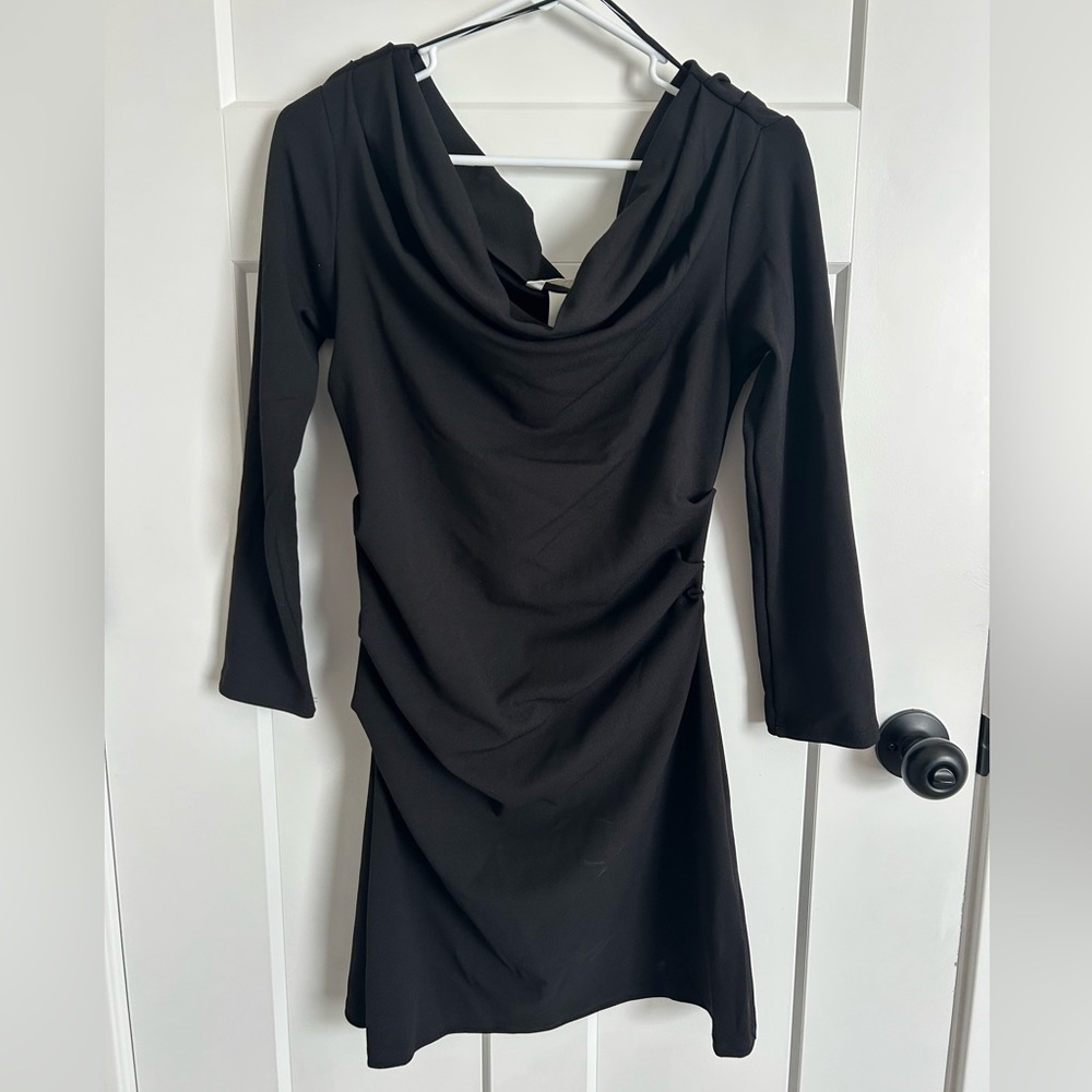 H&M Black Long Sleeve Dress